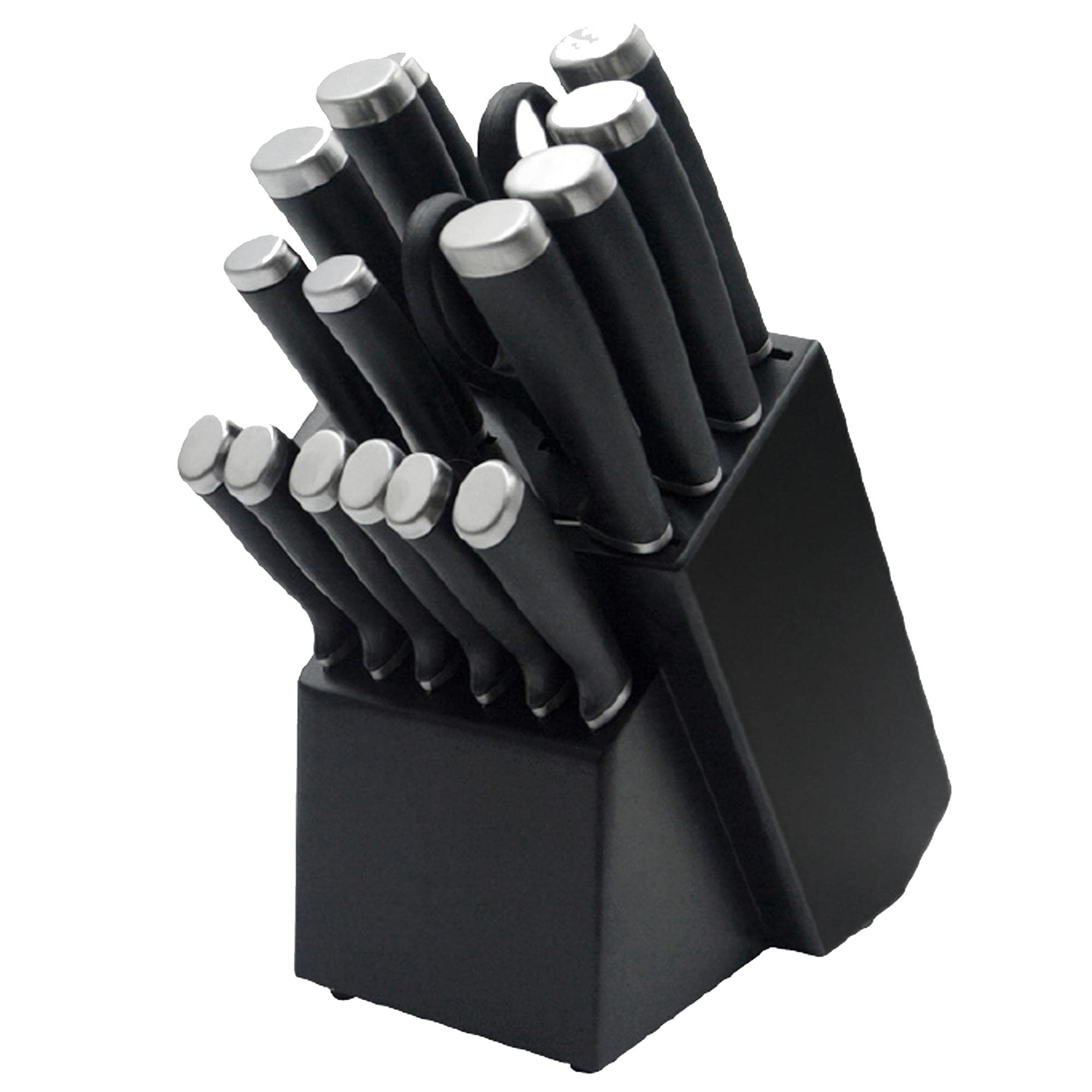 IRONBLADE Knife Set, 17-Pieces Kitchen Knife Set with Block Wooden German Stainless Steel with Special Blade Sharpener IRONBLADE Knife Set, 17-Pieces Kitchen Knife Set with Block Wooden German Stainless Steel with Special Blade Sharpener